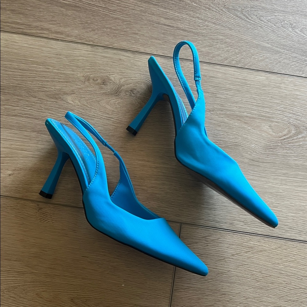 ASOS Vibrant Blue Slingback Heels - Picture 9 of 9